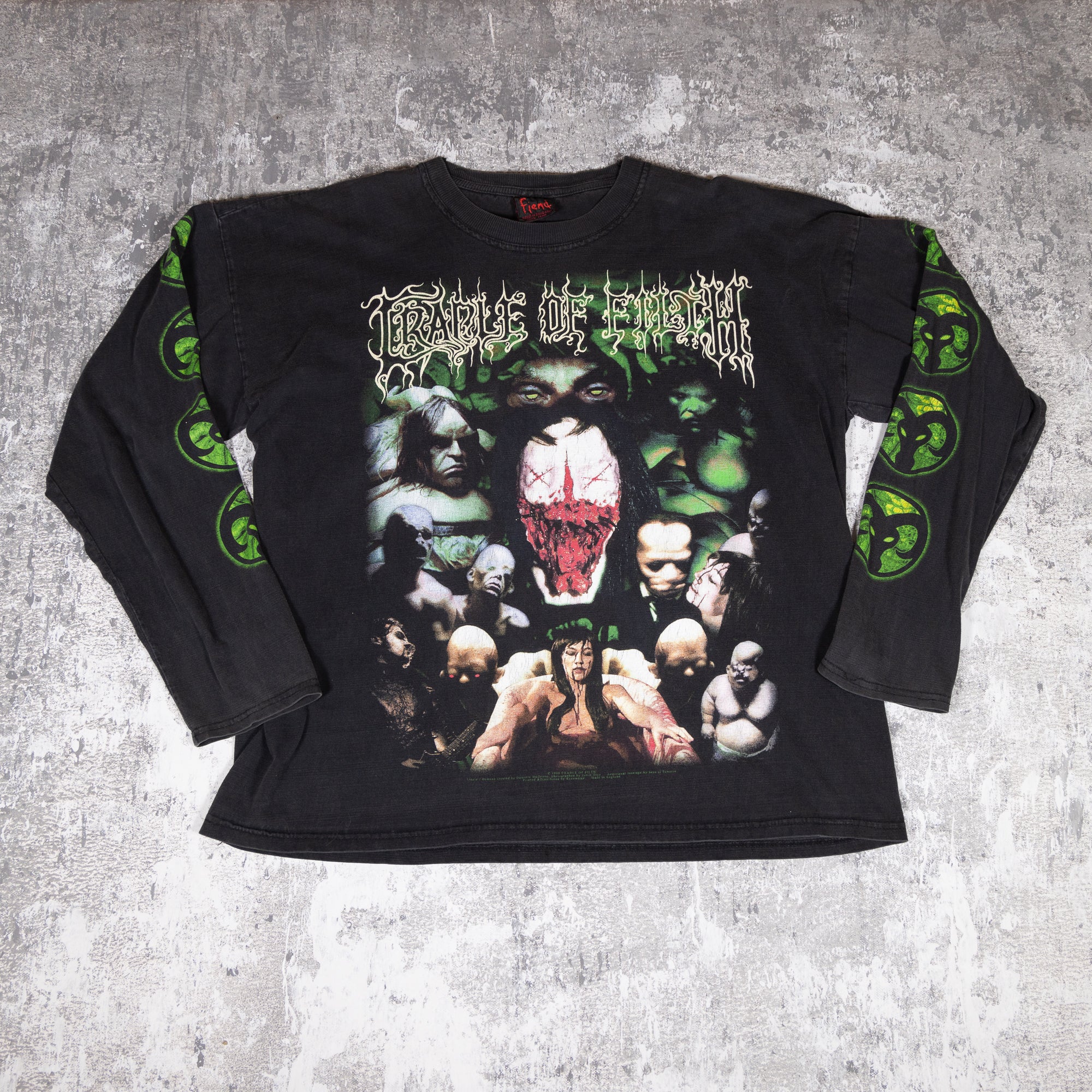Cradle Of Filth Vintage Euro Long Sleeve 90s Tee from FADEDBLK
