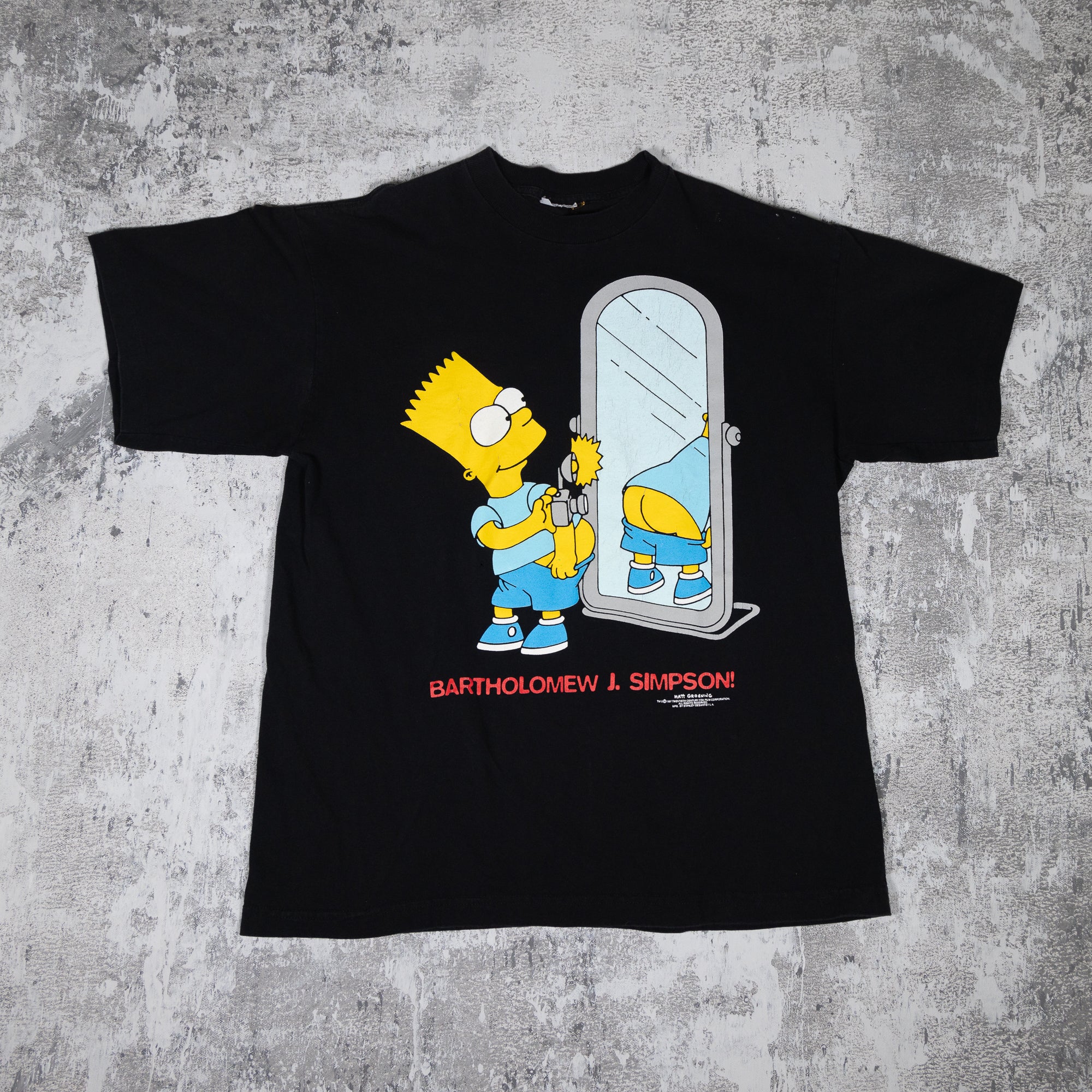 Bart Simpson Send Nudes Vintage 90s Tee from FADEDBLK