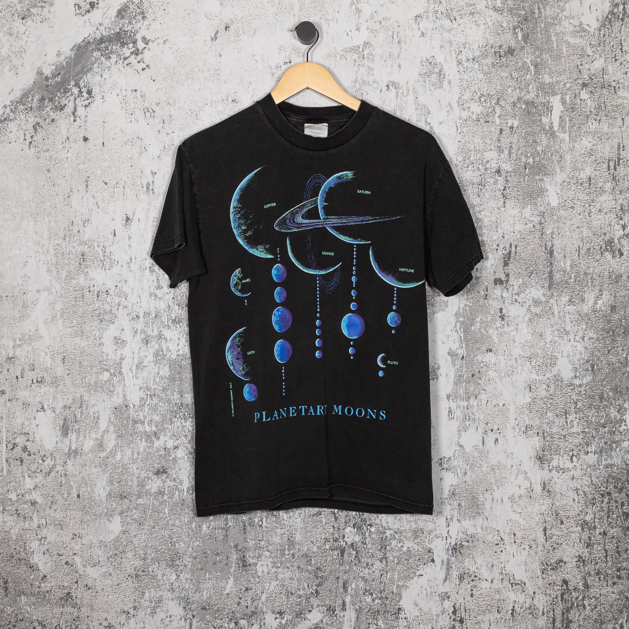 FADEDBLK - Space Planetary Moons 90's - Tee - Planetary Moons 90'