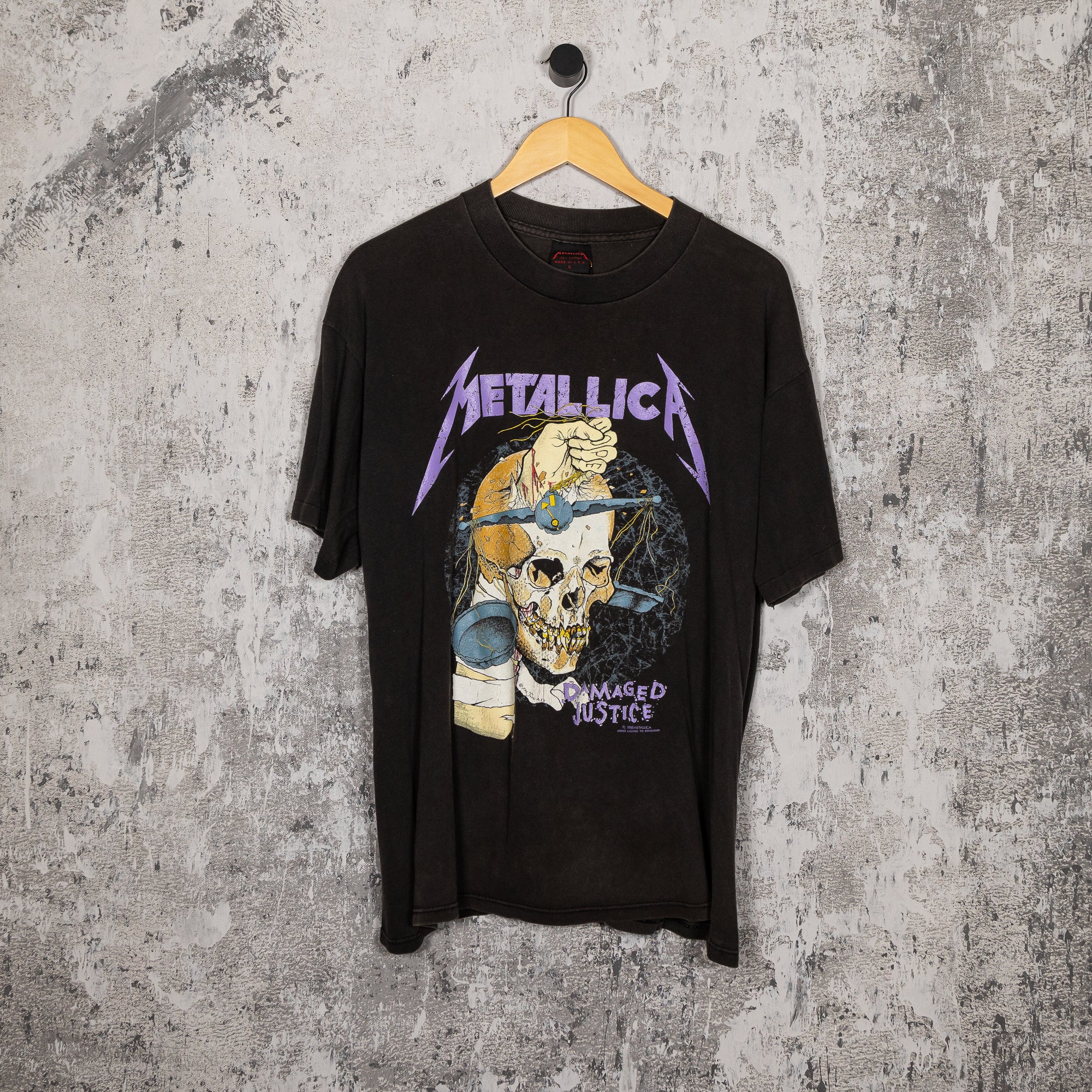 FADEDBLK - Metallica Damaged Justice 1988 - Tee - Metallica Damaged Justice 1988
