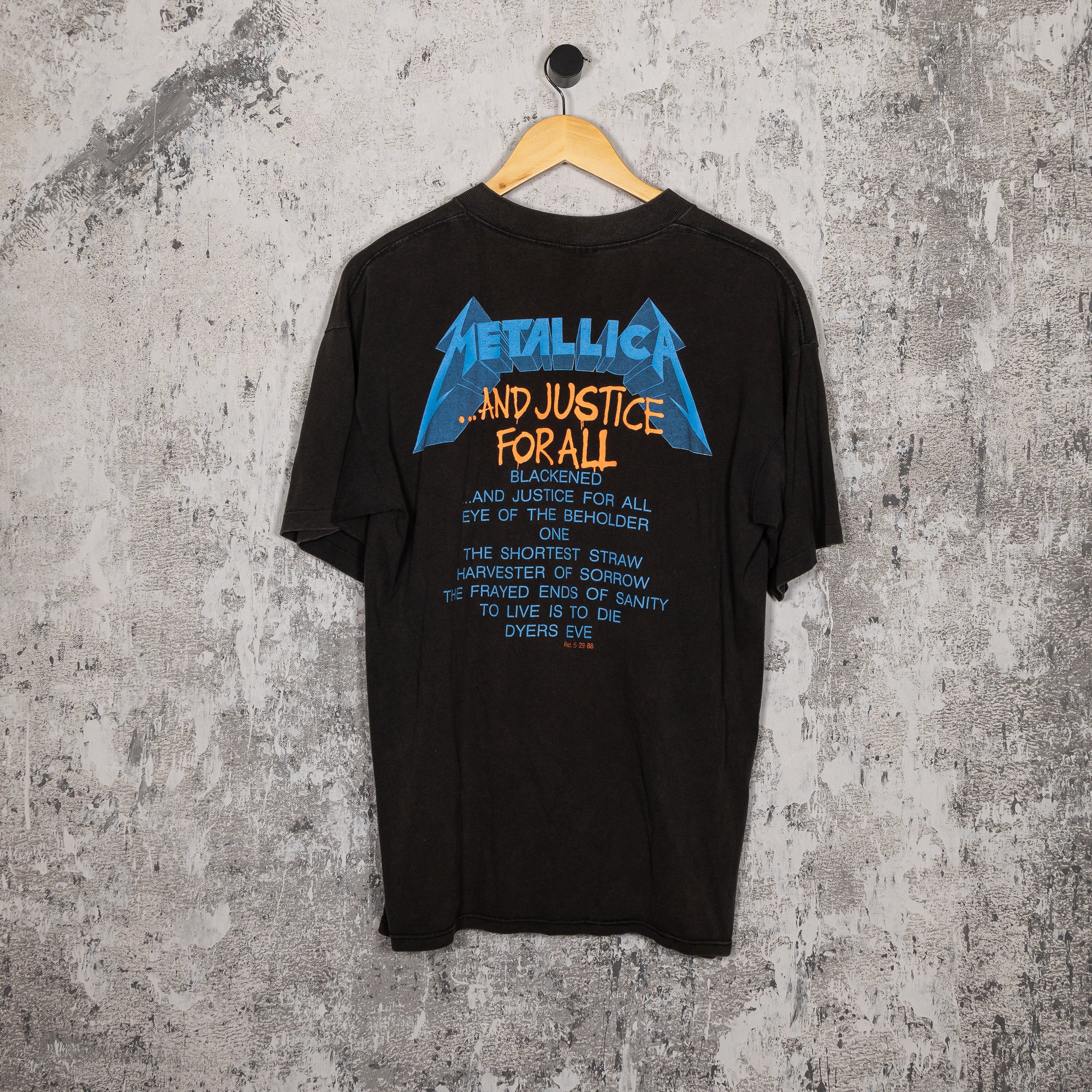 FADEDBLK - Metallica Damaged Justice 1988 - Tee - Metallica Damaged Justice 1988