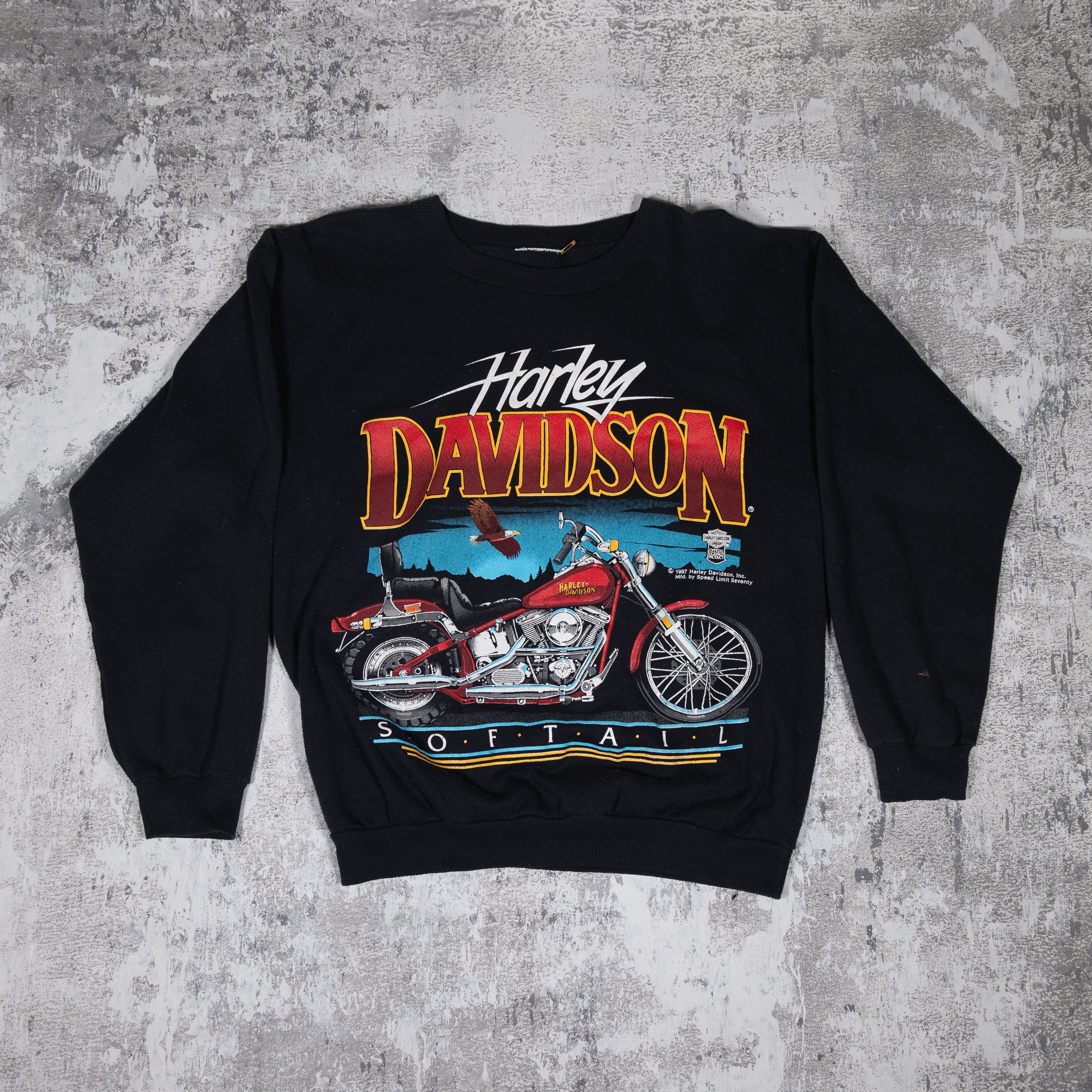 Harley Davidson Softail Vintage 80s Crewneck