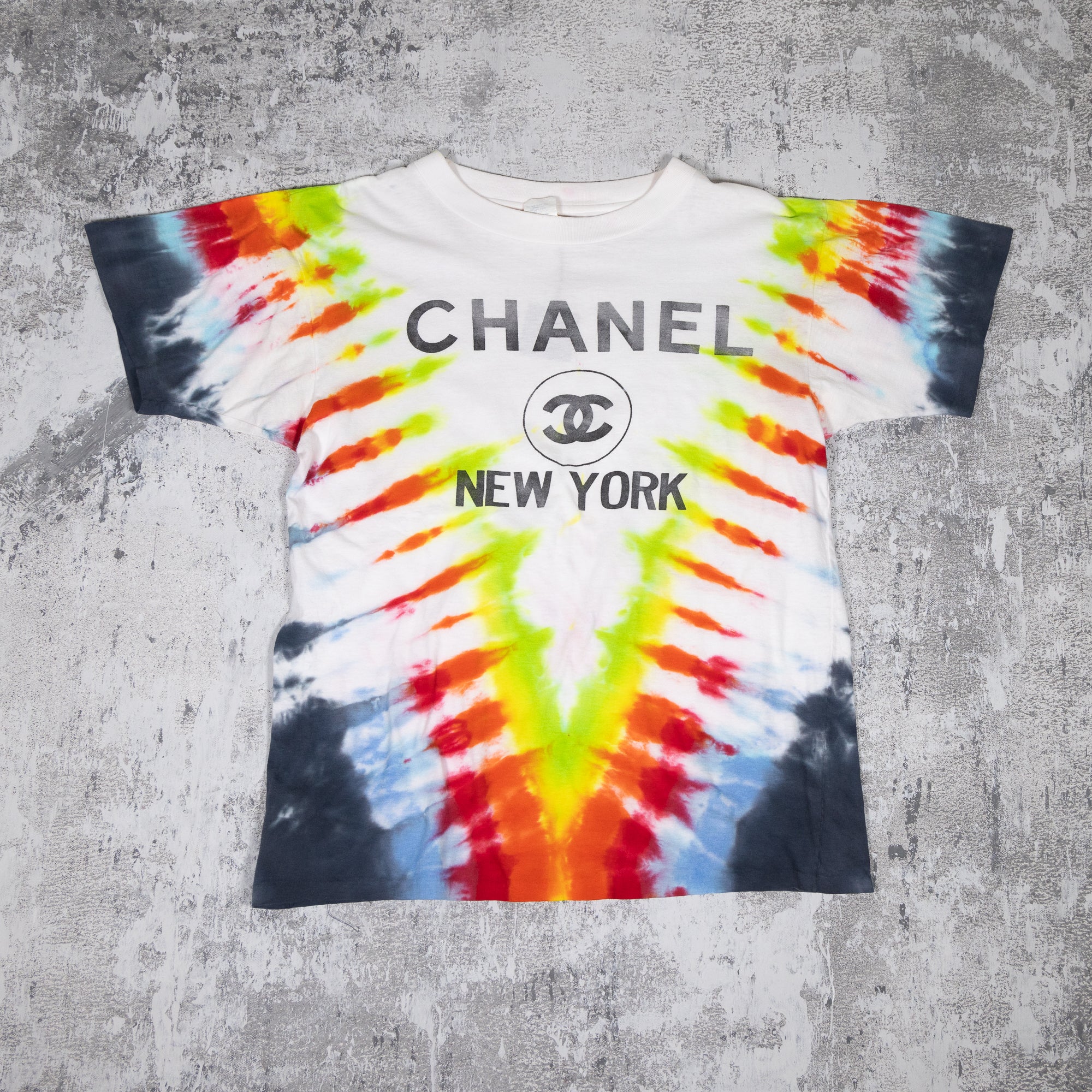 Chanel Tie Dye Vintage 90s Parking Lot Tee