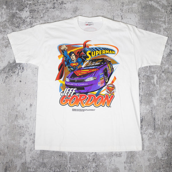 Jeff Gordan Superman Vintage 90s Tee from FADEDBLK Jeff Gordan Superman Vintage 90s Tee from FADEDBLK
