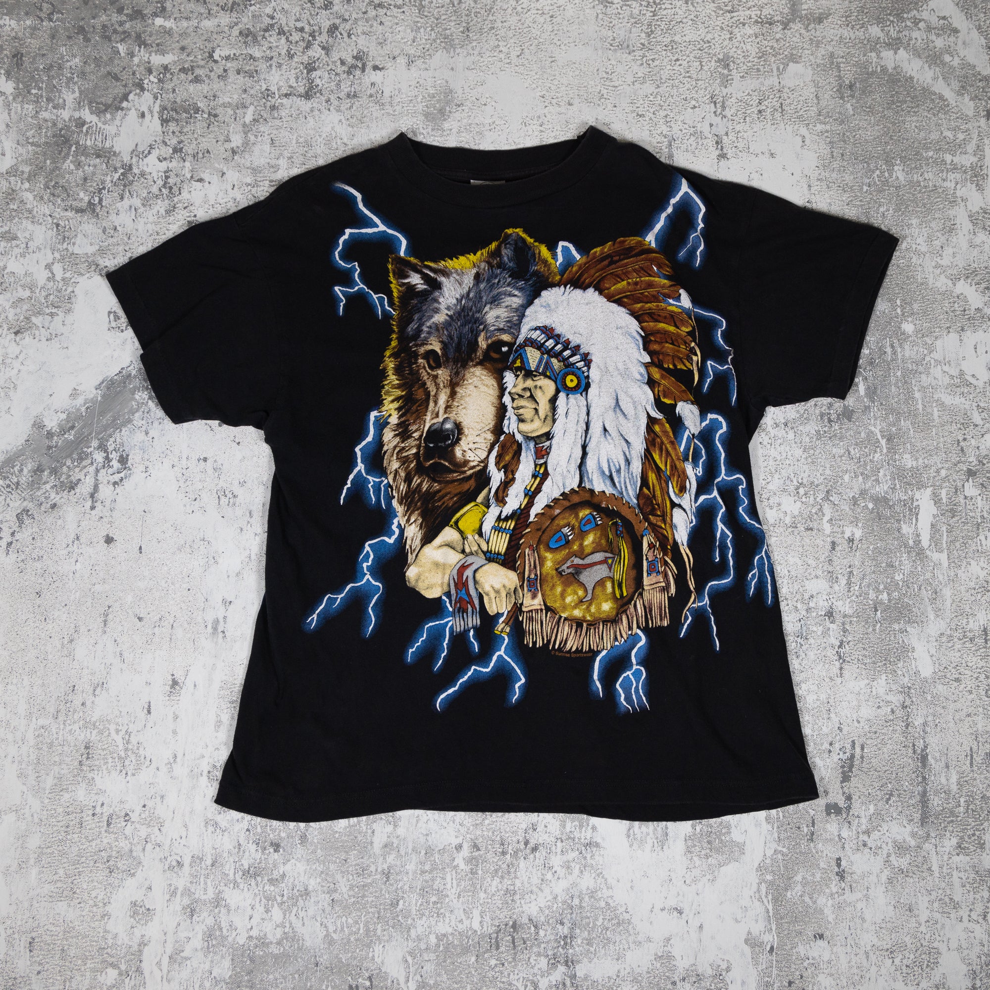 USA Thunder Wolf Vintage 90's Tee