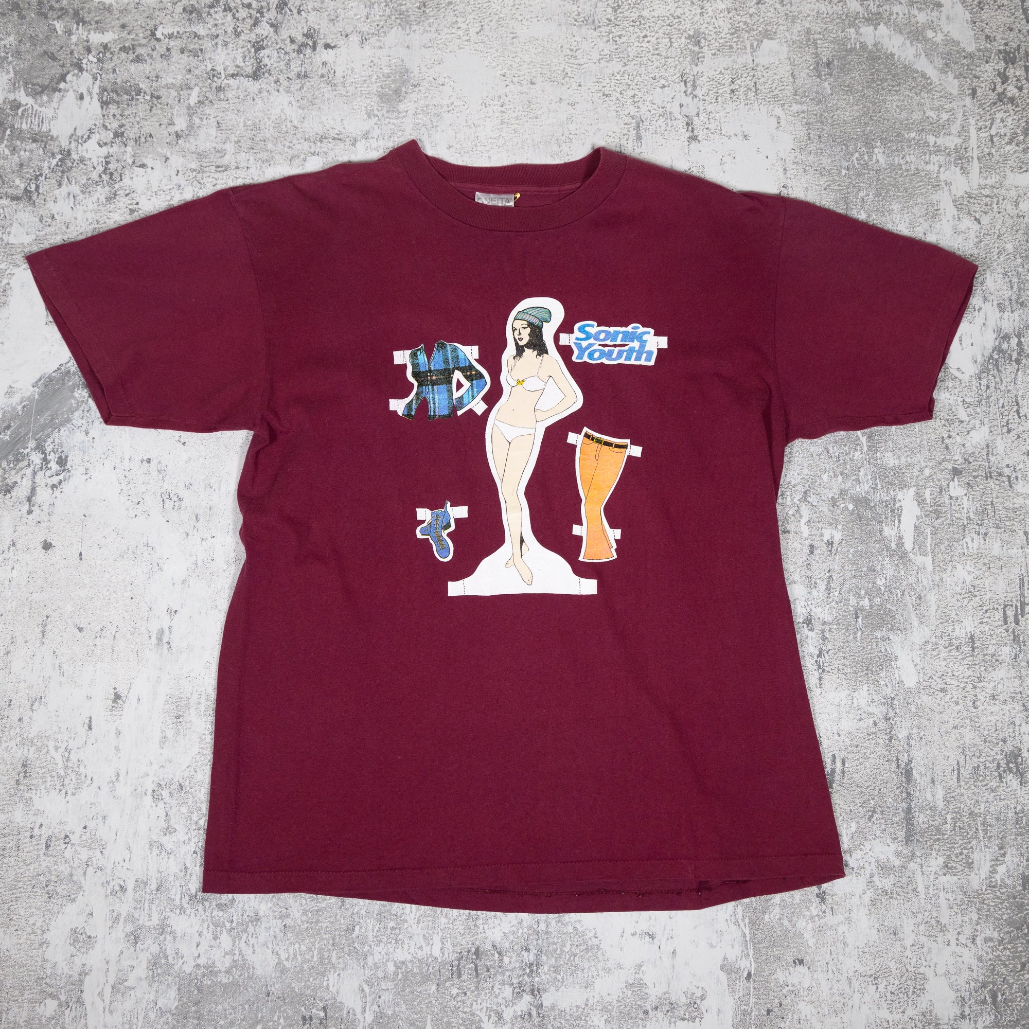 Sonic Youth Paper Doll Vintage 90s Tee