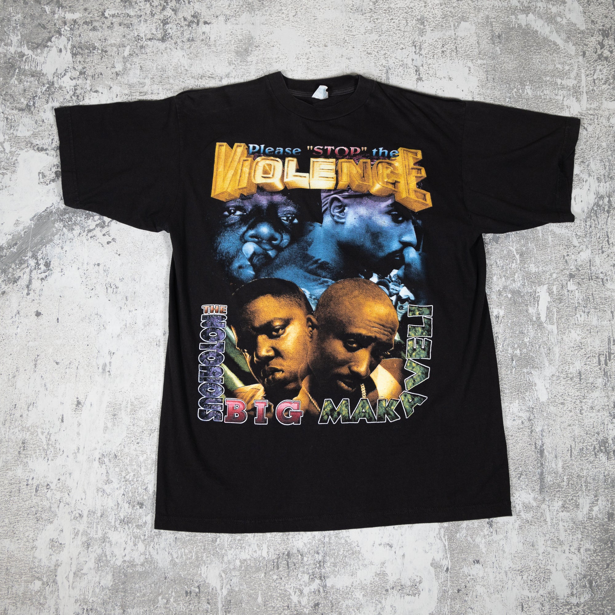 Biggie and Tupac Please Stop The Violence Vintage 90s Tee