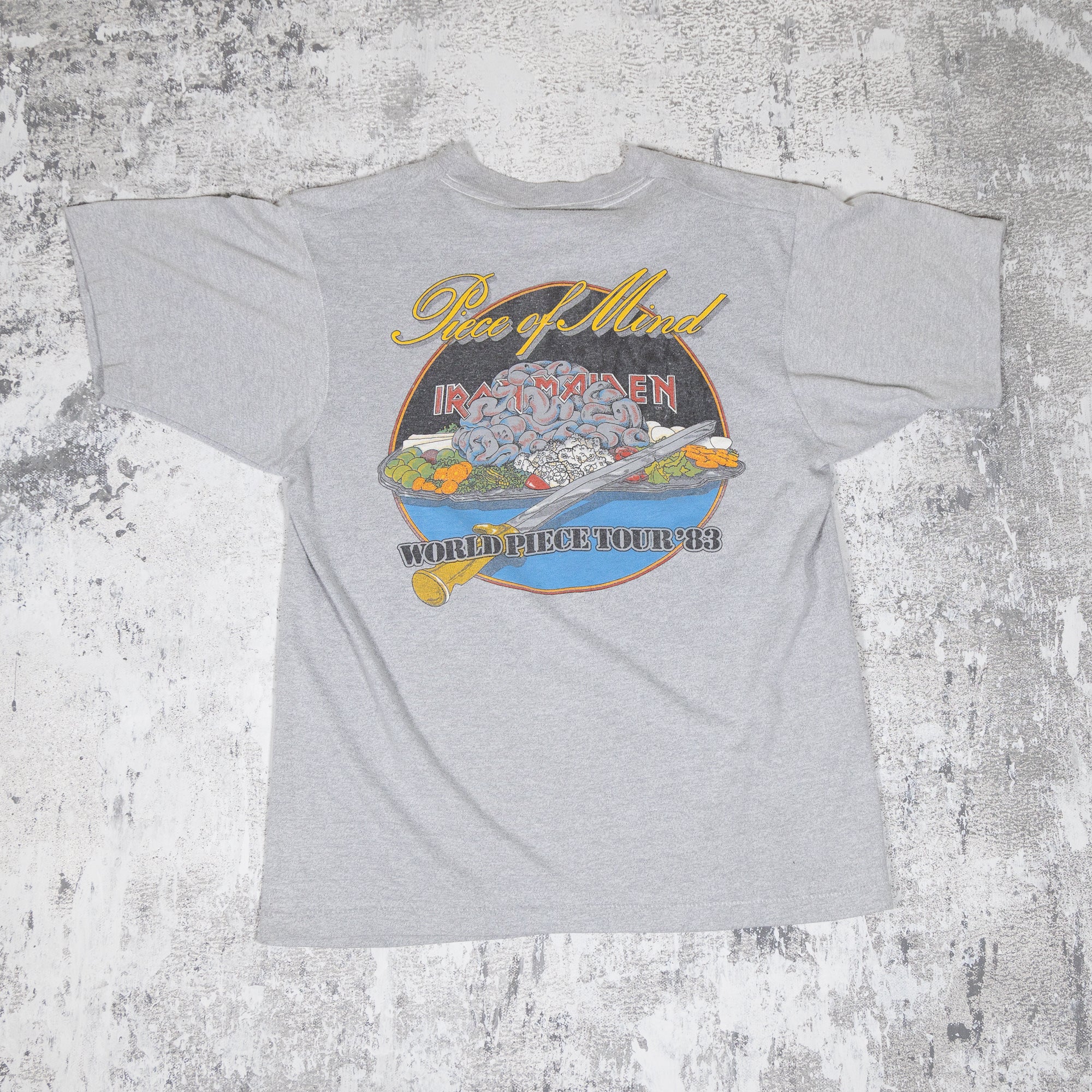 Iron Maiden Piece Of Mind Vintage 80s Tee