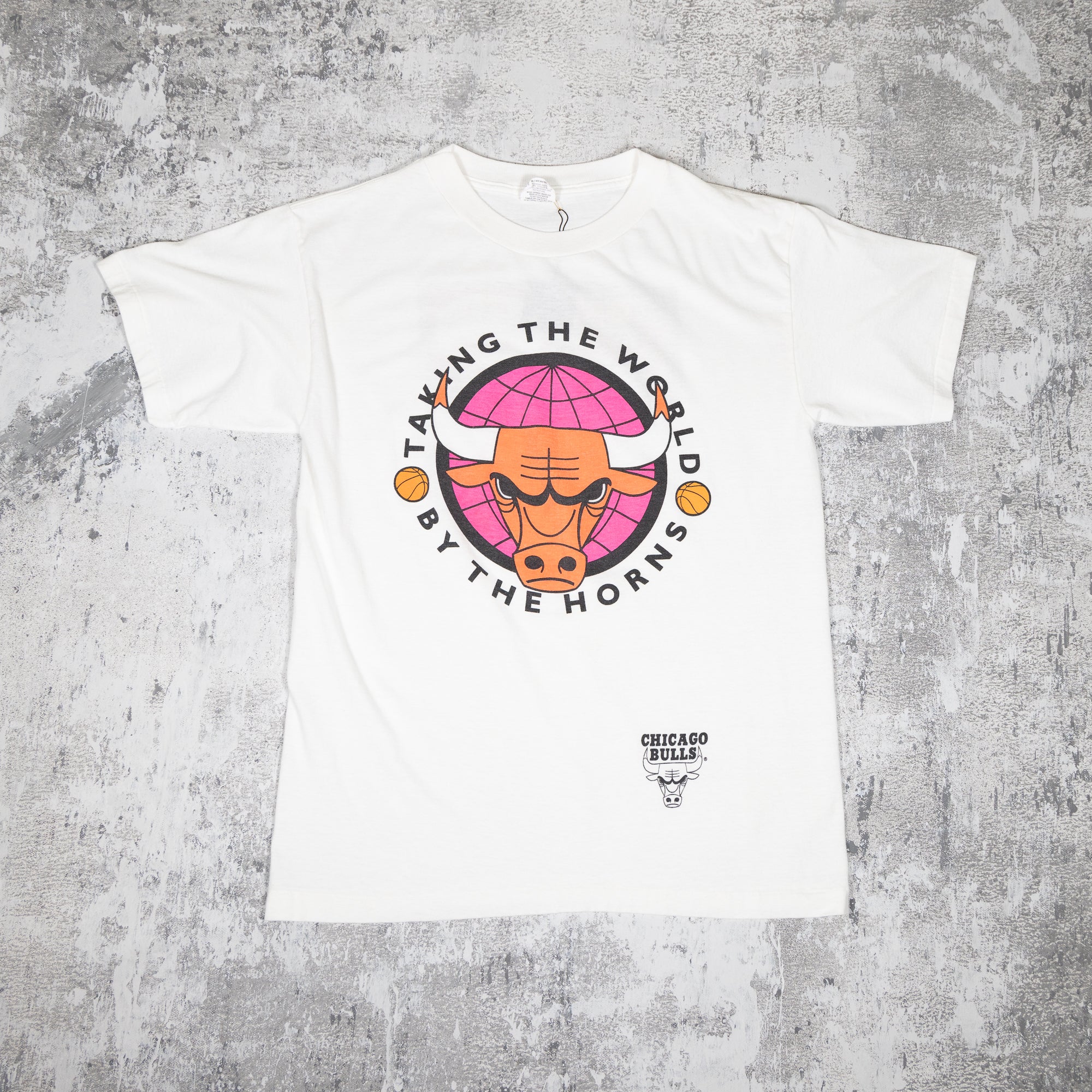 Chicago Bulls Vintage 90s World By Horns Tee