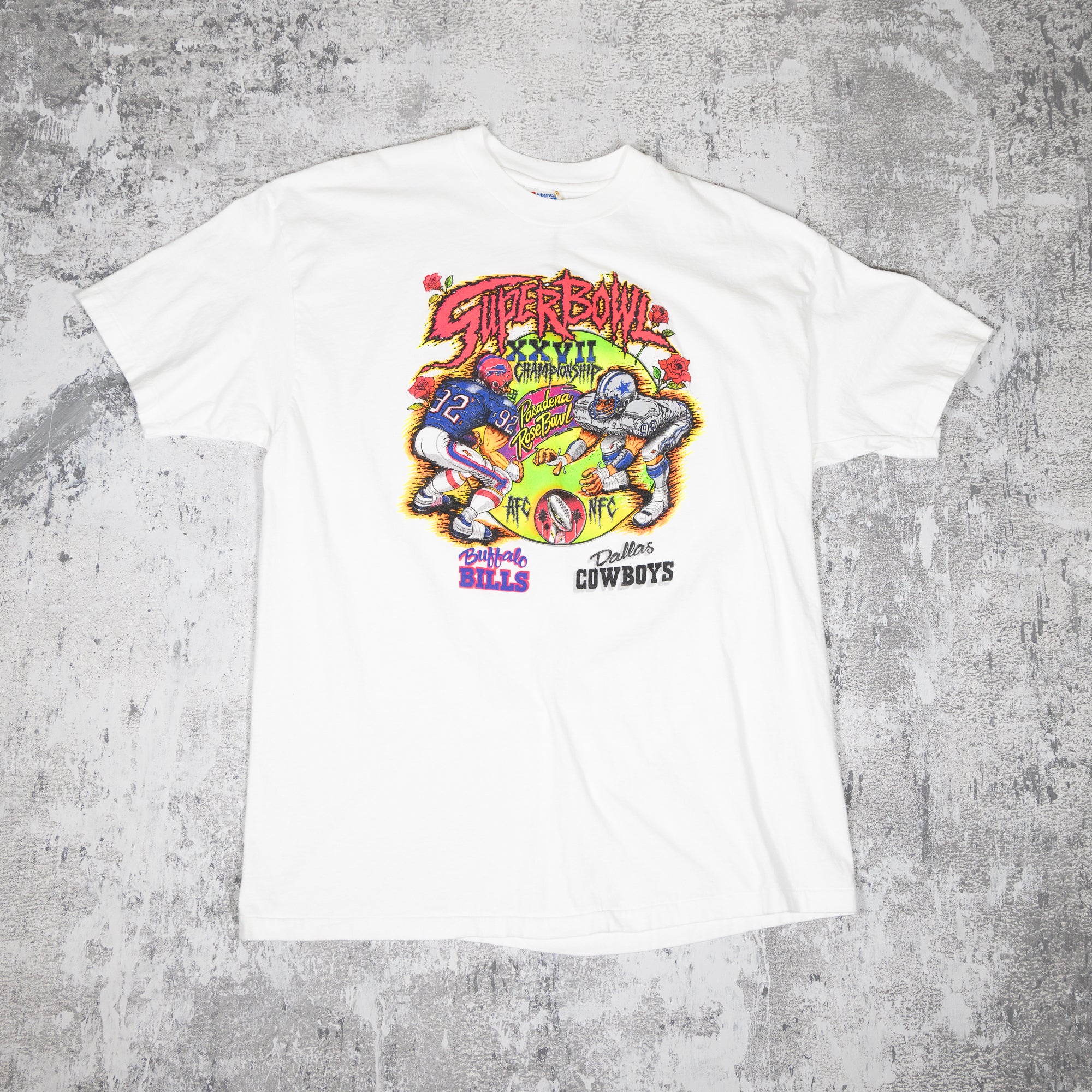 Neon Super Bowl XXVII Vintage 90s Tee