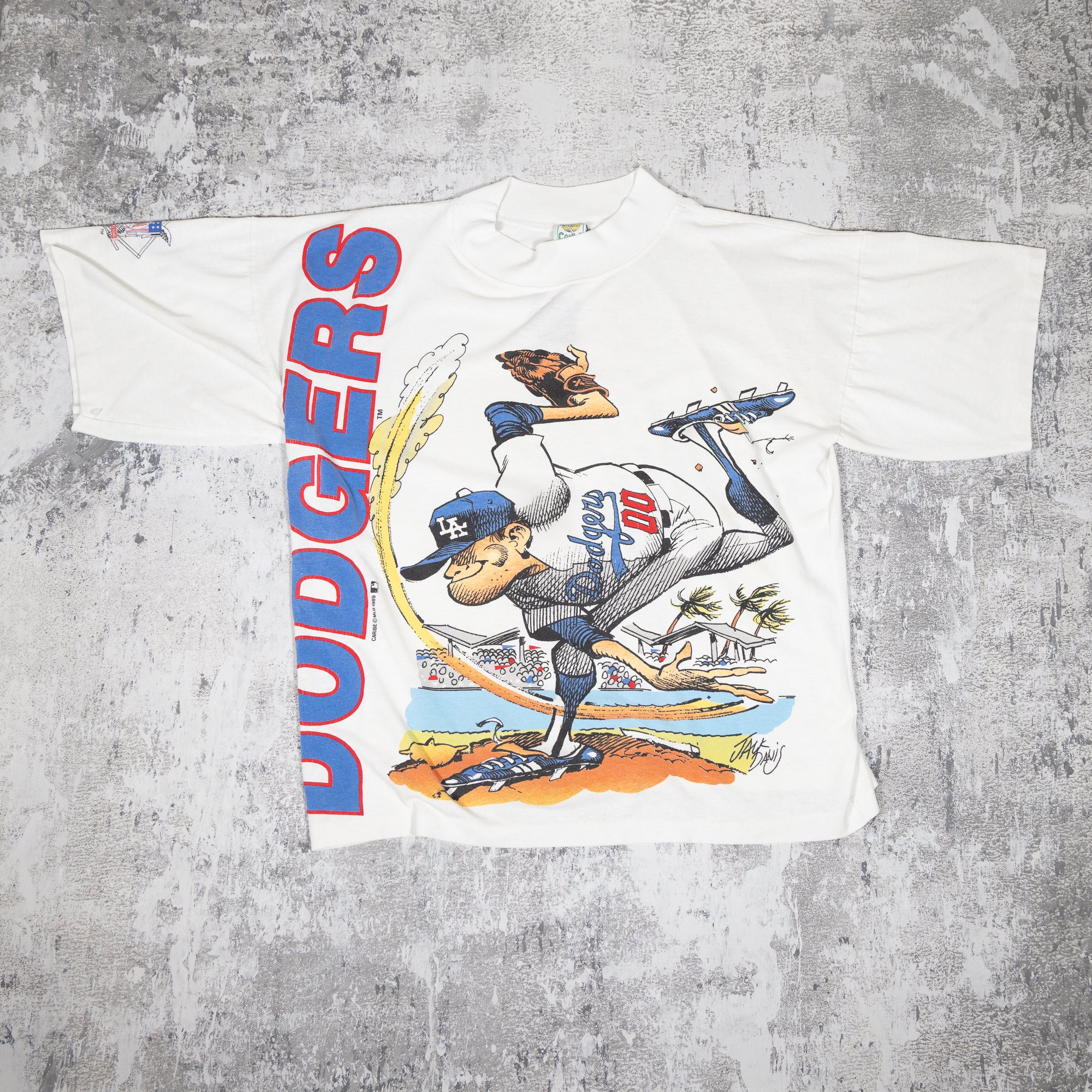 Dodgers Jack Davis Vintage 80s Tee