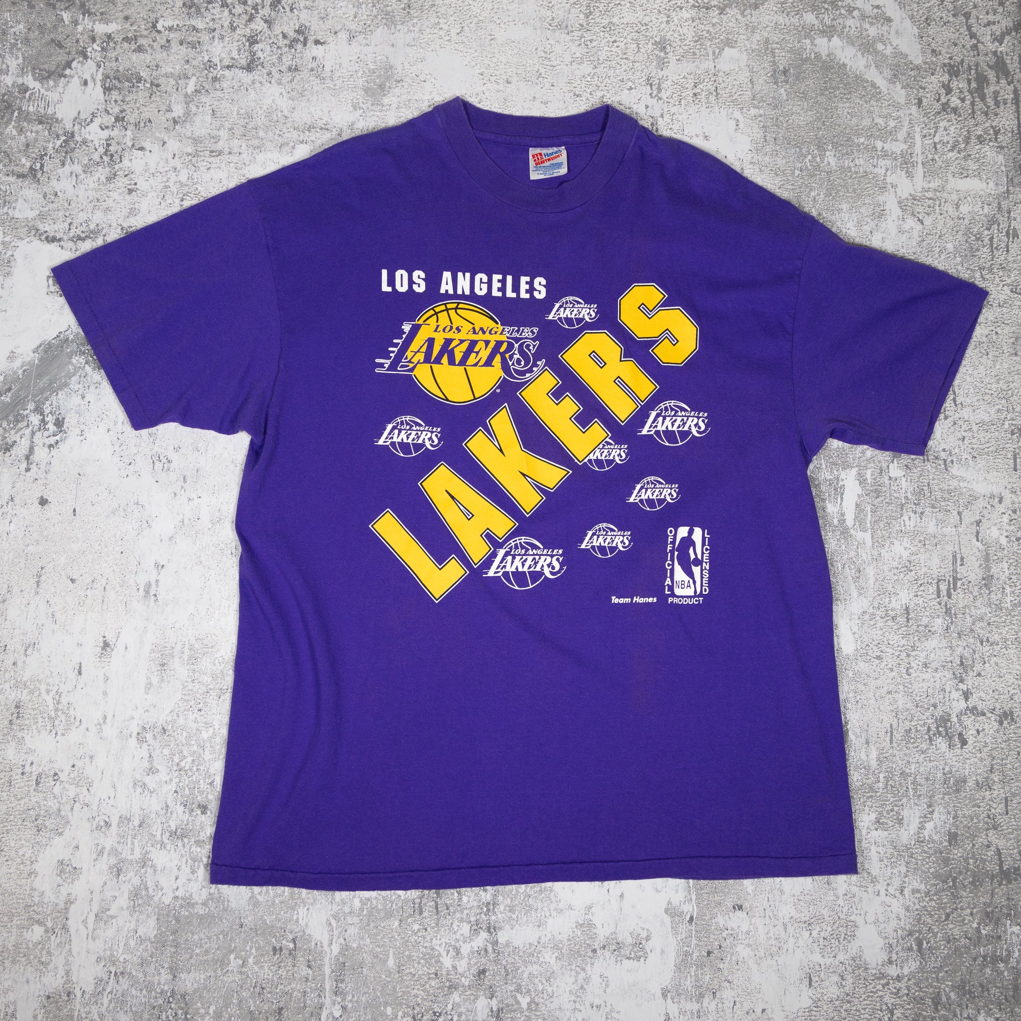 Lakers Purple Logo Vintage 90s Tee