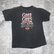 Good Guys Wear Black Vintage 80s Harley Tee