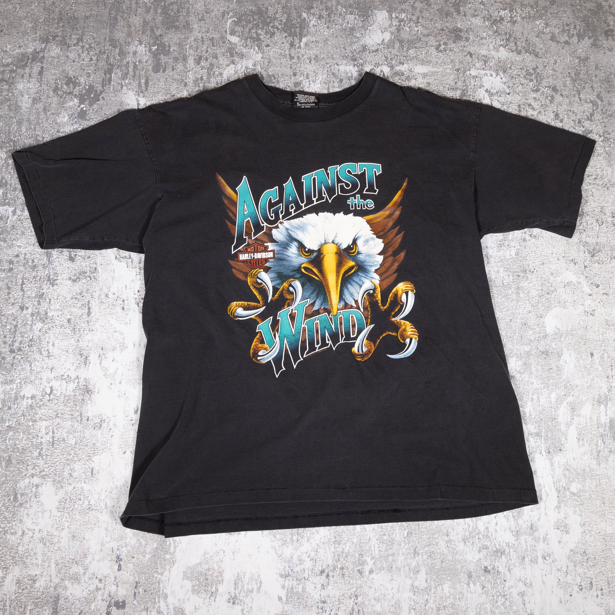 Harley Davidson Against The Wind Vintage 90s Tee