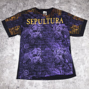 Sepultura Blue Grape Chaos A.D. Vintage 90s Tee