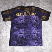 Sepultura Blue Grape Chaos A.D. Vintage 90s Tee