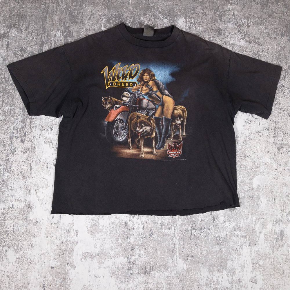 Harley Davidson Wild Breed 3D Emblem Crop Vintage 90s Tee