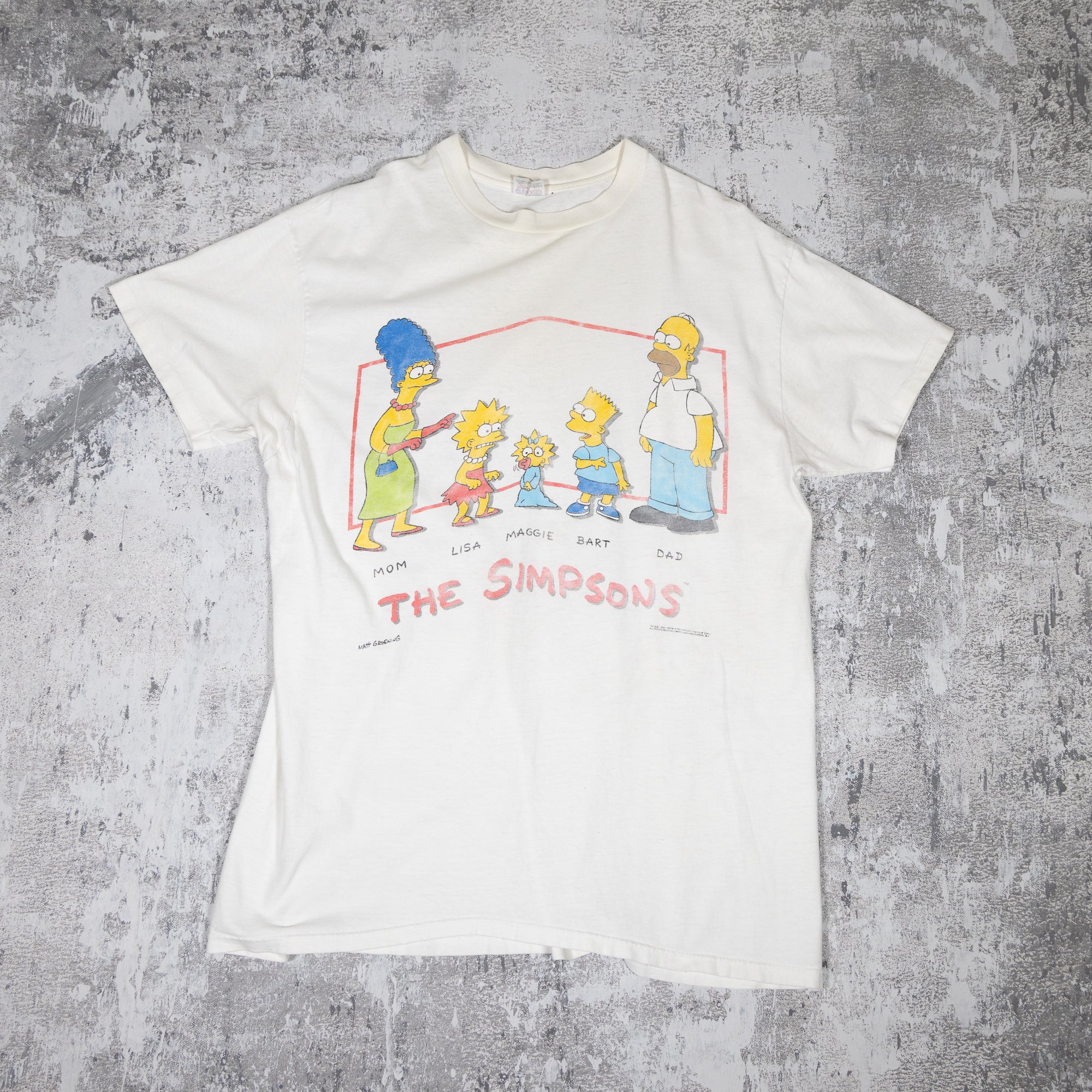 The Simpsons Family Portrait Vintage 90s Tee