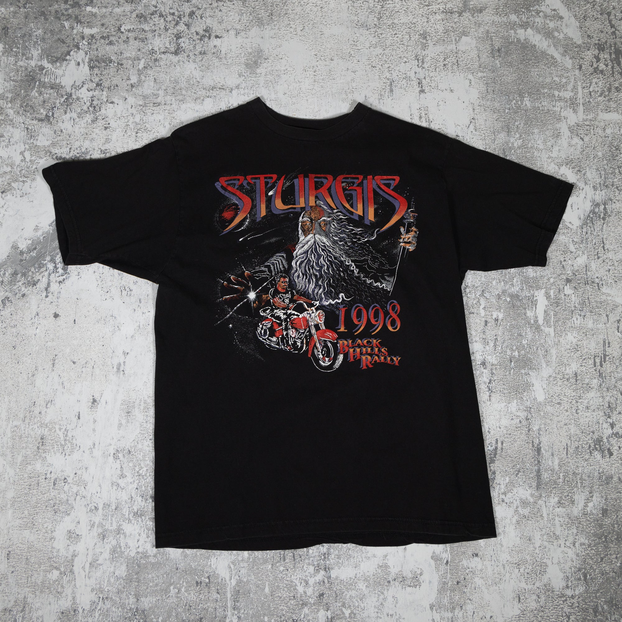 Sturgis Wizard Black Hills Rally Vintage 90s Tee